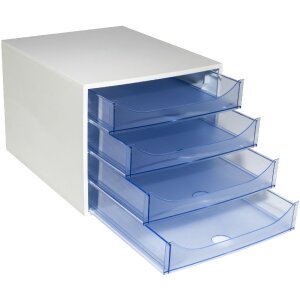 Тумба Exacompta 228610D ECOBOX 4 ящика ледяной синий A4