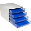 Тумба Exacompta 228610D ECOBOX 4 ящика ледяной синий A4