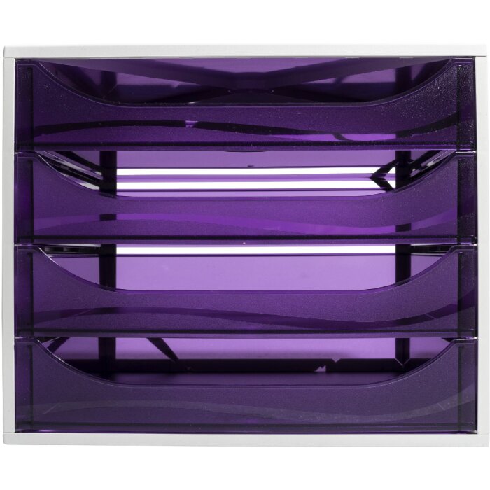 Комод Exacompta 228619D ECOBOX 4 шухляди фіолетовий