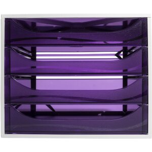 Комод Exacompta 228619D ECOBOX 4 шухляди фіолетовий