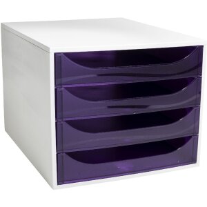 Комод Exacompta 228619D ECOBOX 4 шухляди фіолетовий