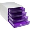 Комод Exacompta 228619D ECOBOX 4 шухляди фіолетовий