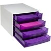 Комод Exacompta 228619D ECOBOX 4 шухляди фіолетовий