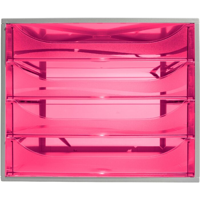 Exacompta ECOBOX 4 шухляди малиновий 348x284x234мм DIN A4