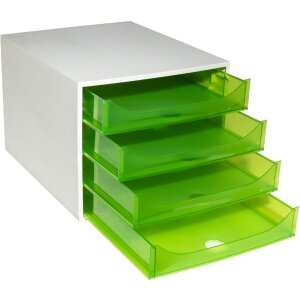 Тумба Exacompta OBOX 4 ящика яблочно-зеленый 348x284x234 мм