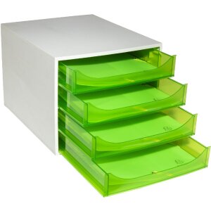 Тумба Exacompta OBOX 4 ящика яблочно-зеленый 348x284x234 мм