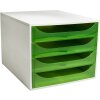 Тумба Exacompta OBOX 4 ящика яблочно-зеленый 348x284x234 мм