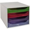 Тумба Exacompta ECOBOX 4 ящика радуга
