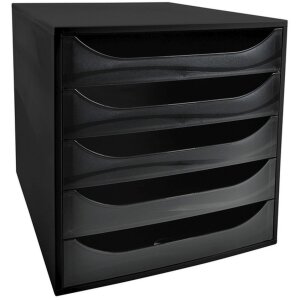Тумба Exacompta ECOBOX з 5 шухлядами чорна 348x284x290 мм