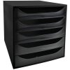 Тумба Exacompta ECOBOX з 5 шухлядами чорна 348x284x290 мм