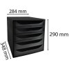 Тумба Exacompta ECOBOX з 5 шухлядами чорна 348x284x290 мм