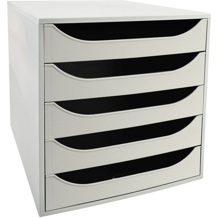 Тумба Exacompta ECOBOX 5 ящиков серый DIN A4+ 348x284x290 мм