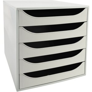 Тумба Exacompta ECOBOX 5 шухляд сіра DIN A4+ 348x284x290...