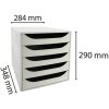 Тумба Exacompta ECOBOX 5 ящиков серый DIN A4+ 348x284x290 мм