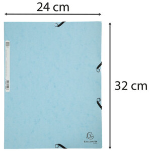 Exacompta 55528E Папка на гумці Aquarel Pastel синя DIN A4 400г/м²