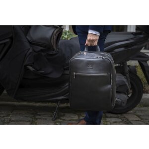 Exacompta 17637E Рюкзак для ноутбука кожаный черный водоотталкивающий 17 дюймов Exactive