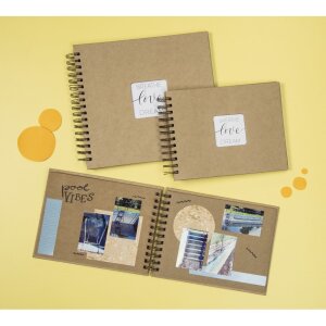 Альбом на спирали Craft 24x17 см 40 страниц из крафт-бумаги