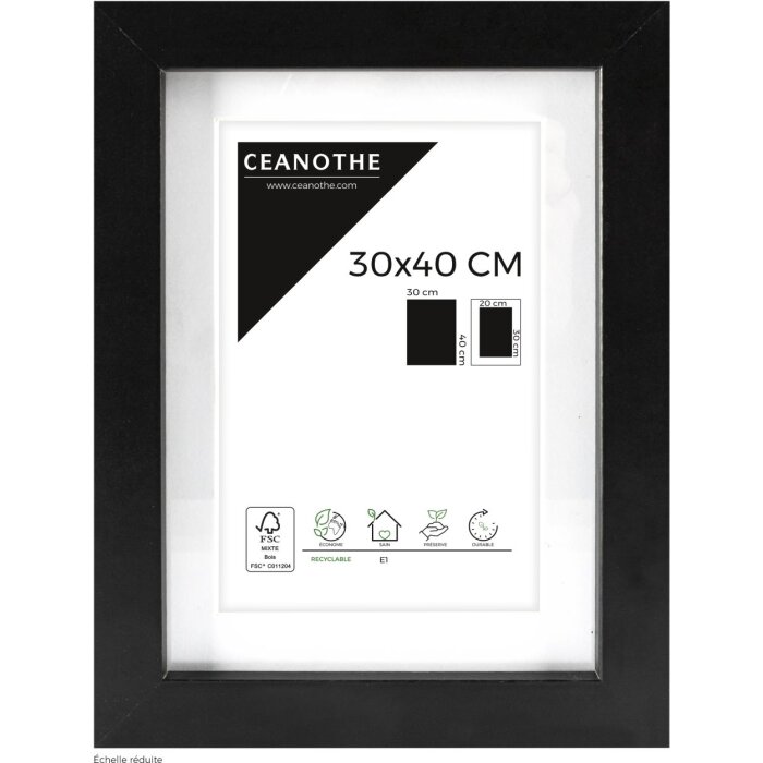 Фоторамка Ceanothe Осло с пассатижами 30x40 см черная