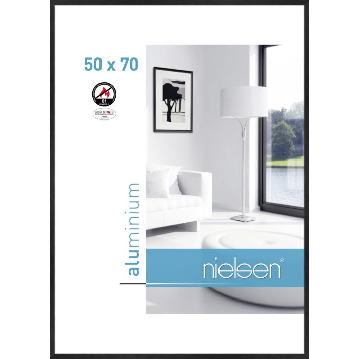 Протипожежна рамка Nielsen C2 структура чорна матова 50x70 см