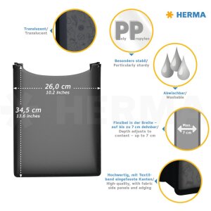 HERMA Flexi полупрозрачный, розовый 260x345x70 мм