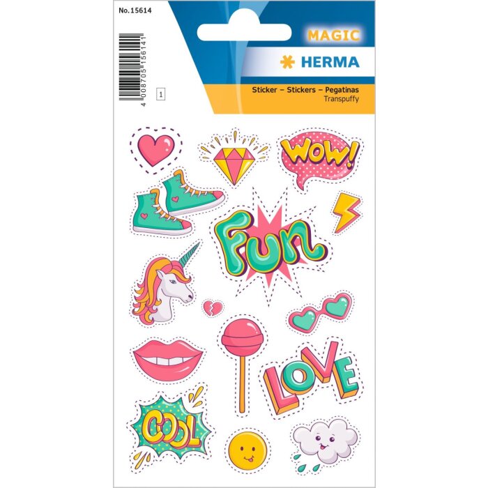 HERMA Trendy Patches - красочные наклейки-транспаффи
