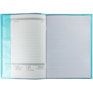 HERMA transparent PLUS A4 booklet protector turquoise