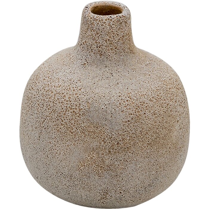 Декоративна ваза Clayre & Eef 6CE1318 Бежева Ø 9x9 см