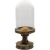 Clayre & Eef 6GL3011M Стеклянная банка-колокол серый Ø 16x38 см
