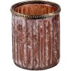 Clayre & Eef 6GL3356 Подсвечник стеклянный коричневый Ø 10x12 см