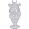 Clayre & Eef 6GL3387 Бонбоньєрка з кришкою корова Прозора Ø 8x19 см