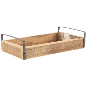 Декоративна таця Clayre & Eef (набір з 3 шт.) Коричневий 35x20x5 - 30x15x5 - 25x10x5 см