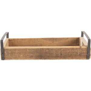 Декоративна таця Clayre & Eef (набір з 3 шт.) Коричневий 35x20x5 - 30x15x5 - 25x10x5 см