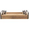 Декоративна таця Clayre & Eef (набір з 3 шт.) Коричневий 35x20x5 - 30x15x5 - 25x10x5 см