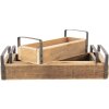 Декоративна таця Clayre & Eef (набір з 3 шт.) Коричневий 35x20x5 - 30x15x5 - 25x10x5 см