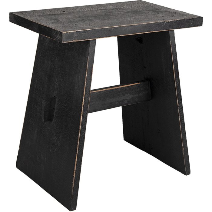Декоративний табурет Clayre & Eef 6H2054 Чорний 42x28x43 см