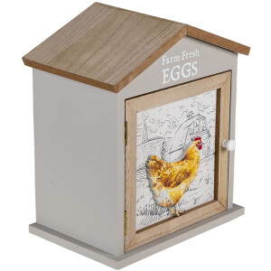 Clayre & Eef 6H2060 Яйцесховище Будиночок коричневе 19x13x23 см