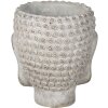 Горшок для комнатных цветов Clayre & Eef 6TE0364L Серый Будда 15x14x17 см