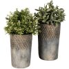 Горшок для комнатных цветов Clayre & Eef 6TE0366 серый Ø 24x39 см