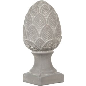 Clayre & Eef 6TE0398L Декоративна соснова шишка сіра Ø 16x33 см