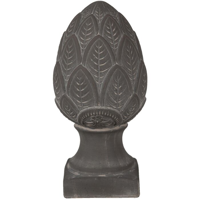 Clayre & Eef 6TE0398M Декоративная еловая шишка серая Ø 13x26 см