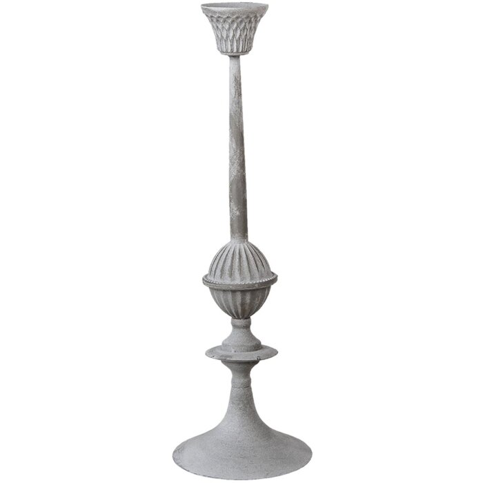 Clayre & Eef 6Y4496 Подсвечник серебряного цвета Ø 15x50 см