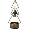 Clayre & Eef 6Y4512 Подставка для свечей Christmas Tree медного цвета 10x8x24 см