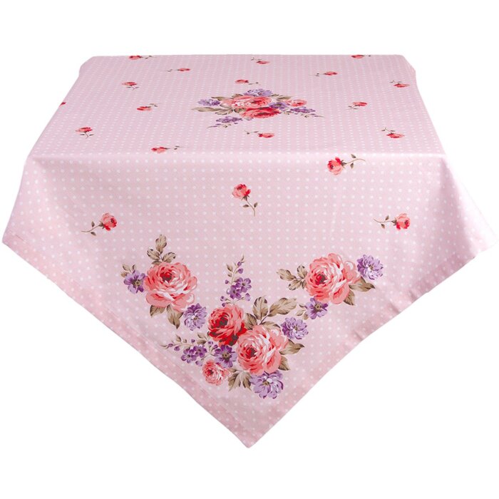 Clayre & Eef DTR05 Скатерть розовая, сиреневая 150x250 см