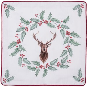Clayre & Eef HCH21 Чехол для подушки белый, красный 40x40 см