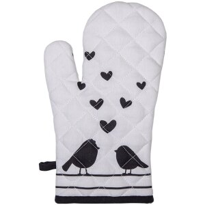 Clayre & Eef LBS44 Перчатки для духовки белые, черные...