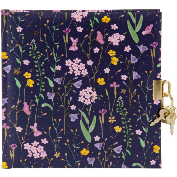 Ежедневник Goldbuch Луг чудес синий с замком 16,5x16,5 см 96 белых страниц