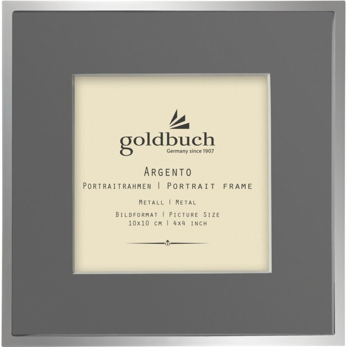 Металлическая рамка Goldbuch Argento 10x10 см с серым пассатижами