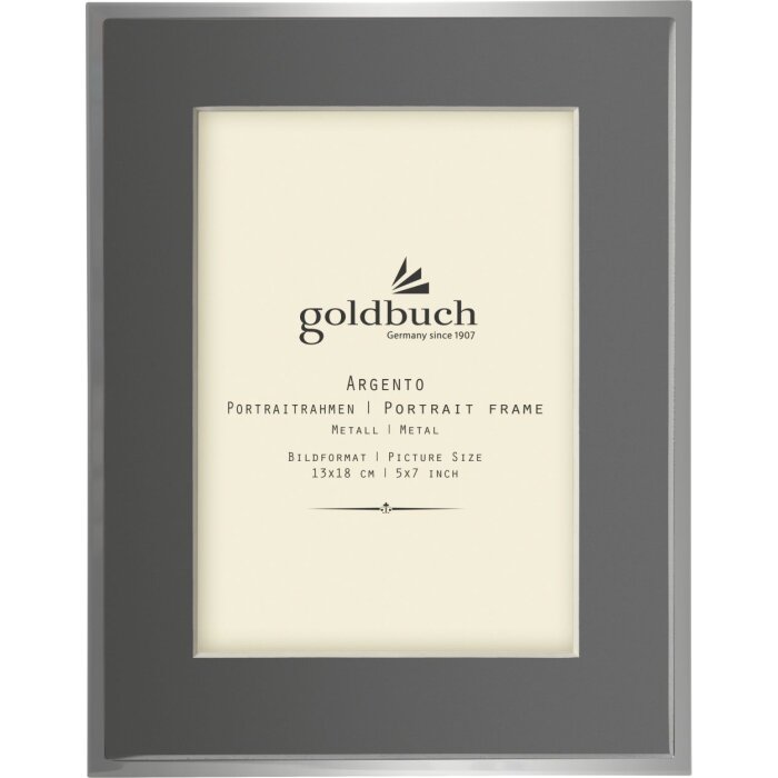 Металева рамка Goldbuch Argento 13x18 см з сірим паспарту