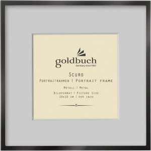 Металева фоторамка Goldbuch Scuro чорна з паспарту 10x10 см