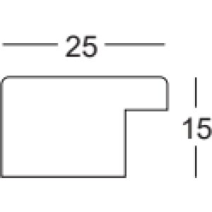 Деревяна рамка Walther Bilbao зі сріблястим кантом 60x60 см чорне антиблікове скло